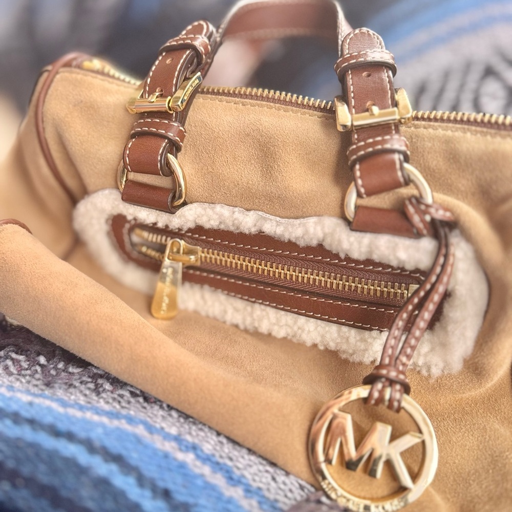 Michael Kors Suede, Sherling small tote